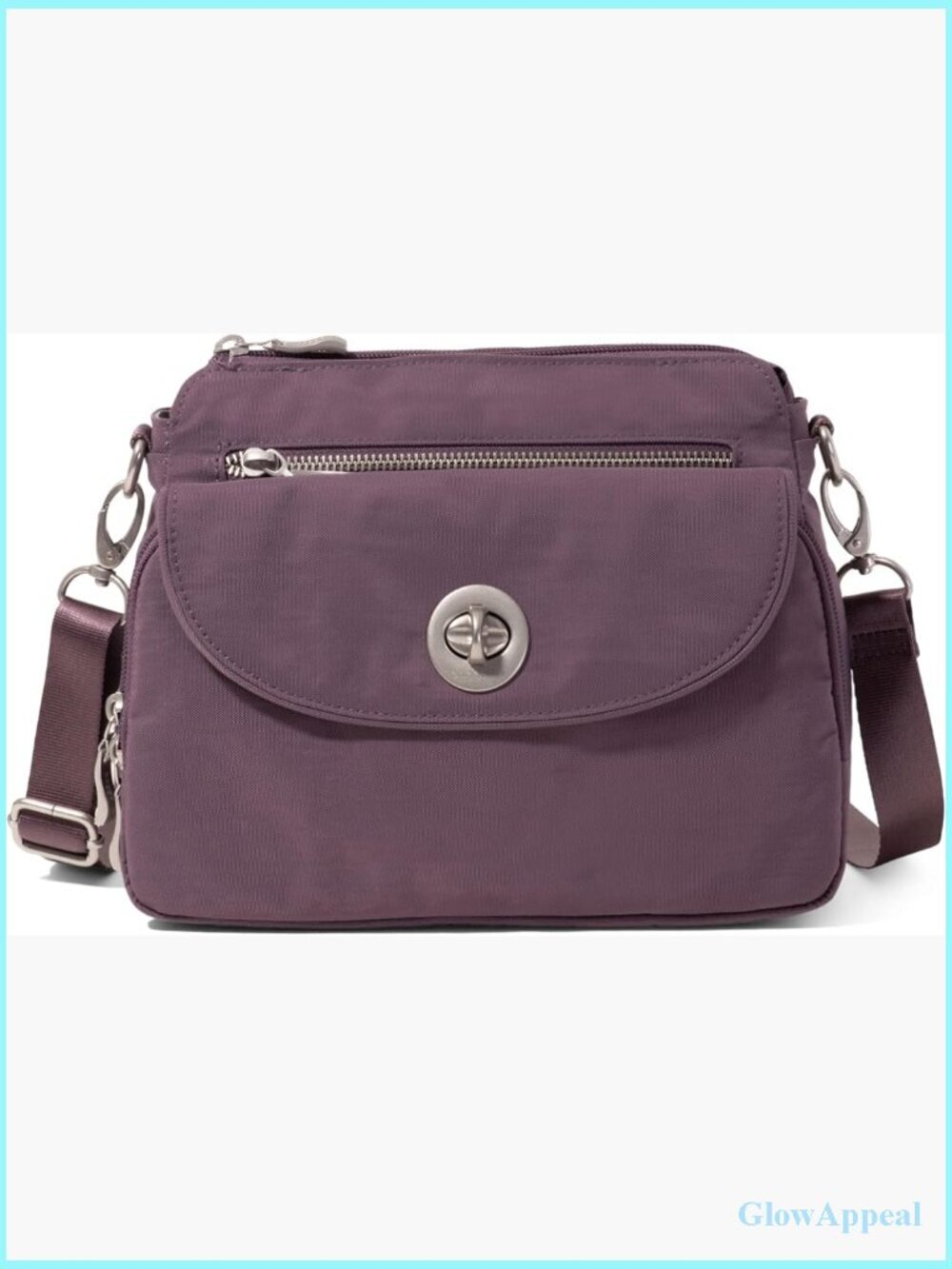 Lightweight Water-Resistant Nylon Crossbody Bag with RFID Protection, Travel